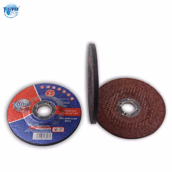 China Factory 4.5 Inch 115*6*22mm T27 Depressed Center Grinding Wheel Disco De Desbaste Alumina Grinding Wheels Depressed Center with Your Label